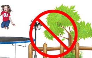 do not install trampoline near tree